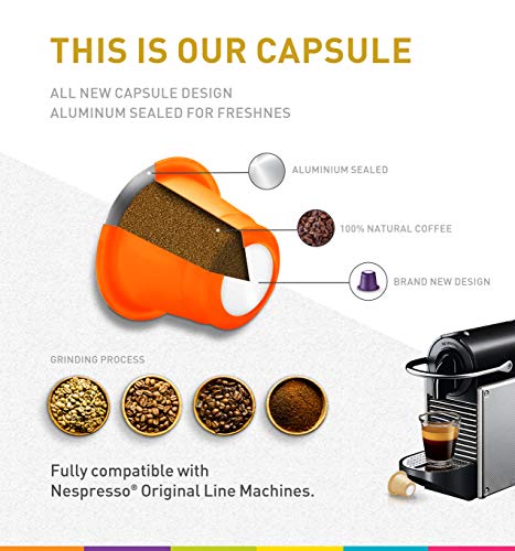 Bestpresso Coffee for Nespresso Original Machine 120 pods Certified Genuine Espresso Lungo Blend (High Intensity) Pods Compatible with Nespresso Original 60 Days Satisfaction Guarantee