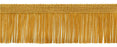 2" (5cm) long Solid Chainette Fringe Trim (Style# CF02), Antique Gold #C4 (Dark Yellow Gold) 11 Yards (33 ft/10m)