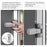 EUDEMON 1 Pack Updated Child Proof Refrigerator/Fridge/Freezer Door Lock Apply to Max 1"(25mm) Sealing Strip for Toddlers and Kids, no Tools Need or Drill(Grey)