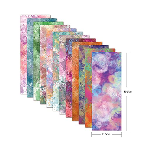 SPECUT XINPOCUT infusible Transfer Ink Sheets 12pcsSet, 4.5x12 - Watercolor Transfer Paper for Cricut Joy Mug Press, Transfer Ink Sheets for DIY T-Shirts Mug Tote Bags Works for Joy