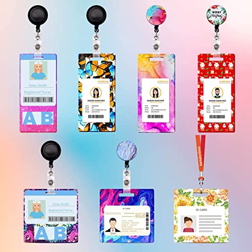 Resin Molds Silicone ID Card Holder, Epoxy Casting Mold for ID Badge Holder with 10 Pieces ID Badge Reel Clip