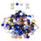 2500 Pieces Rhinestones Round Flatback Gems Mixed Sapphire Blue Yellow Purple Color for Makeup,Crafts,Children Drawing Decor,Mosaics,Shoes,Bags,Clothes,Nail,Vase Fillers