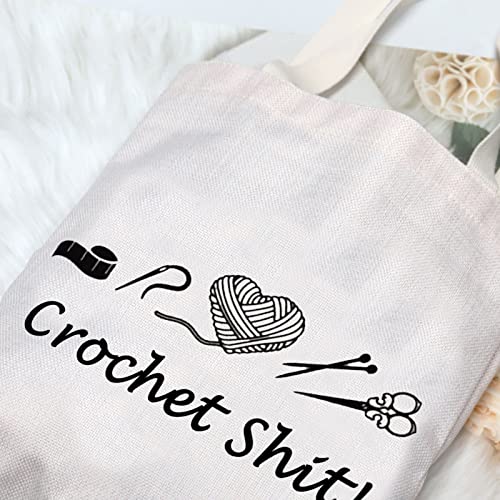 G2TUP Yarn Storage Bag Knitting Zipper Pouch for Crochet Beginners Knitting Lovers Crochet Sht (Crochet Tote)