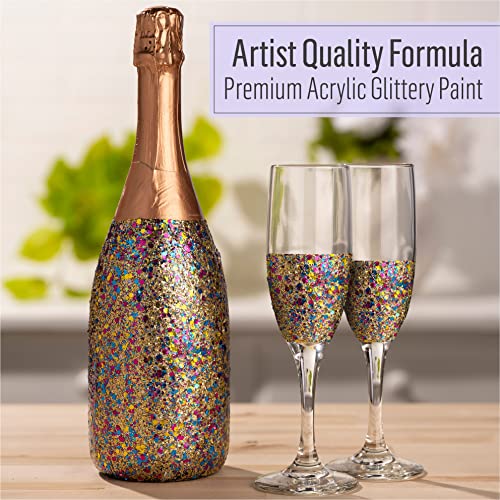 FolkArt Glitterific Pop Acrylic Craft Paint, Sunset Canyon 2 fl oz Premium Glitter Finish Paint, Perfect For Easy To Apply DIY Arts And Crafts, 11995