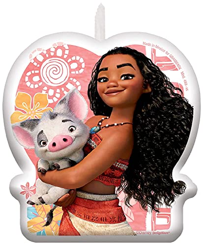 Disney Moana Birthday Candle - 2.4"x2.6" (1 Count) | Perfect for Themed Celebrations
