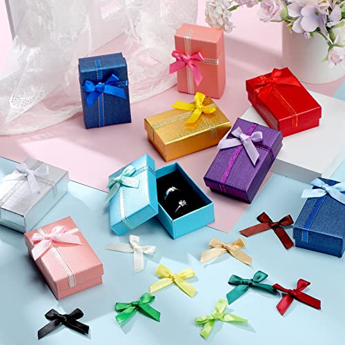 300 Pcs Mini Ribbon Craft Bows, Small Multicolor DIY Craft Tiny Bows for Presents Satin Decoration Bowknot for Gift Wrapping Hair Clip Flower Bouquet Wedding Birthday Sewing Scrapbooking