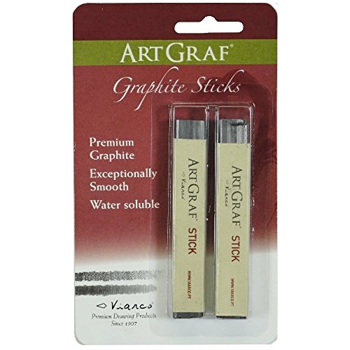 Art Graf Water-soluble Graphite, Grey 2 Sticks Per Card