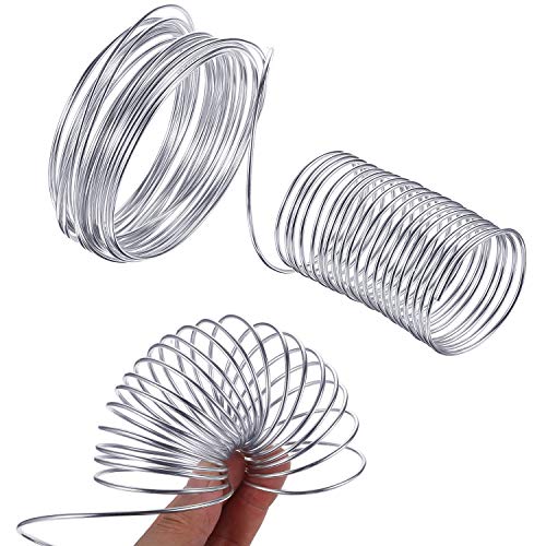 1MM Thickness Silver Aluminum Wire, Bendable Metal Craft Wire Beading Wire for Making Dolls Skeleton DIY Crafts (100 Feet)