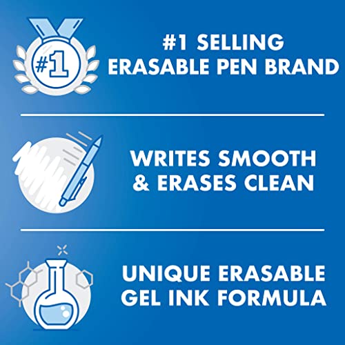 Pilot, FriXion Ball Erasable & Refillable Gel Ink Pens, Fine Point 0.7 mm, Pack of 2, Black