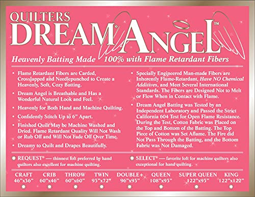 Quilters Dream Angel Select MidLoft Crib Size 61"X46"