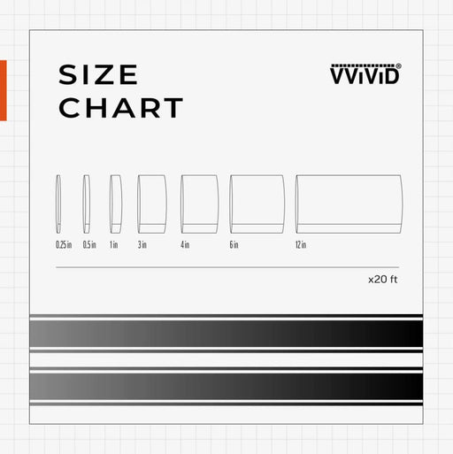 VViViD Black Gloss Air-Release Adhesive Vinyl Tape Roll (3 Inch x 20ft)