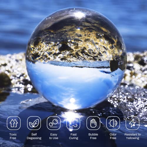UV Resin Crystal Clear Hard Type - Upgraded 200g Ultraviolet Fast Curing UV Epoxy Resin for Jewelry Making Craft Decoration, Hard Transparent Glue Solar Cure Sunlight Activated Resin Casting, Coating