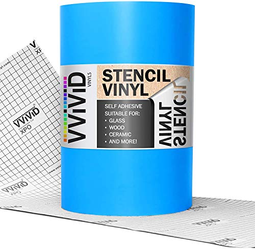 VViViD Blue Stencil Vinyl Masking Film with Anti-Bleed Technology (12" x 6ft)
