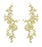 Honbay 1 Pair Gold Flower Leaves Embroidery Applique Patch Sewing Craft Decoration