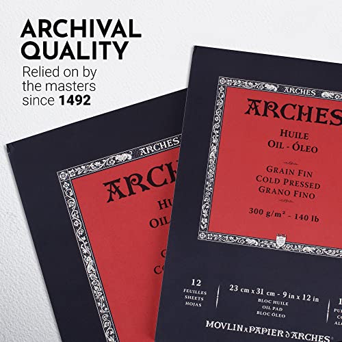 Arches Oil Painting Pad 9"x12", 12 Count
