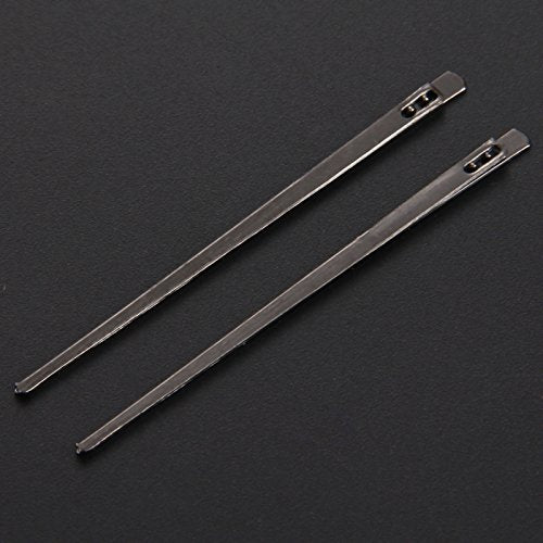 Dophee 2Pcs Sewing Leather Needle Manual Lacing Threading Two Prong Steel Needle LeatherCraft Tool Handmade Leather Tools DIY Skin Tool
