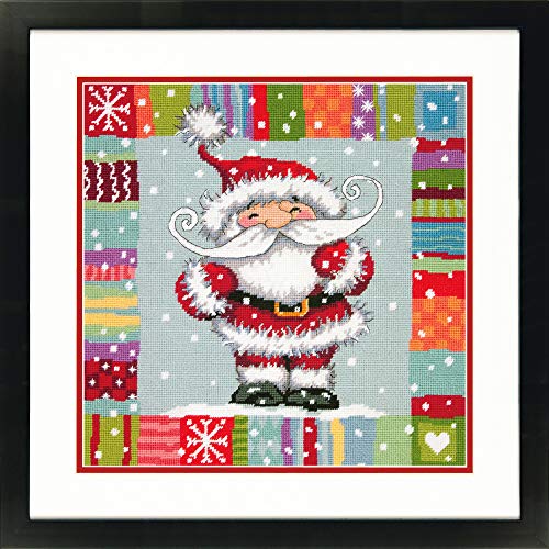 Dimensions Needlepoint Kit, Patterned Santa Claus Christmas Needlepoint, 14'' x 14''