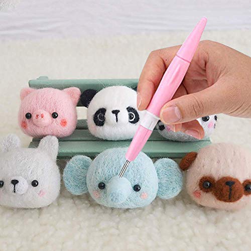 Phinus Needle Felting, Felting Needle Tool with 3 Needles, Pen Style Needle Felting Tool, Wool Felt Needle Tools, Felting Starter for DIY Patchwork & Craft, Make Beautiful Felt Animals & Patterns