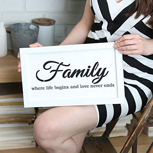 Coocamo 10 Pack Word Stencils Reusable Family Stencils Home Sign Stencils for Painting on Wood, Porch, Front Door, Wall and More