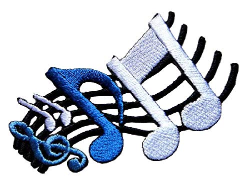 Musical Notation Music Note Symbol Embroidered Iron on Patch