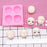4-Cavity Baby Face Clay Mold BJD SD Human Doll Girl Face Polymer Clay Epoxy Resin Mold Silicone Chocolate Candy Mold Baby Shower Fondant Cake Cupcake Topper Decorating Tool