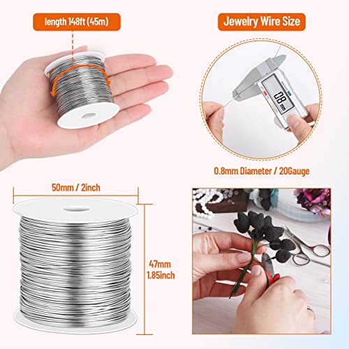 20 Gauge Stainless Steel Wire for Jewelry Making, Bailing Wire Snare Wire for Craft and Jewelry Making