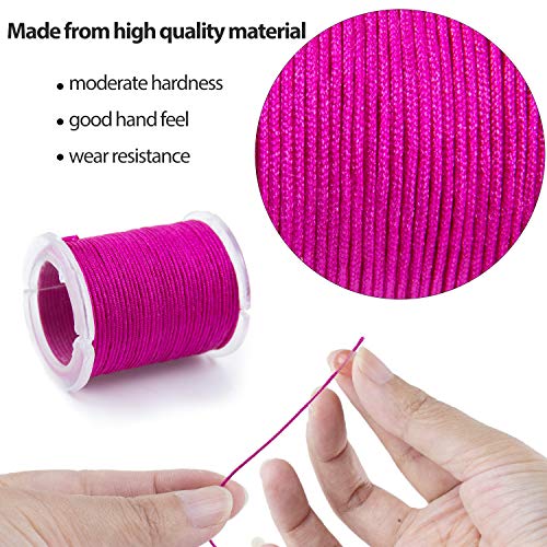 AUEAR, 10 Pack 0.8mm Jewelry Nylon Cord for Jewelry Making Chinese Knot Bracelet String Beading Thread 10 Rolls