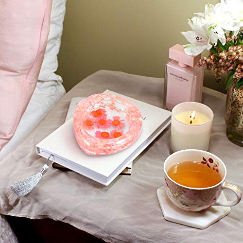 4 Pieces Silicone Large Ashtray Resin Mold Square Coaster Casting Mold Heart-Shaped Ashray Mold Rhombus Shape Coaster Mold Round Shape Epoxy Mold for DIY Resin Mold Making, 4 Styles