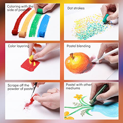 Paul Rubens Professional Soft Pastels, Handmade 36 Vibrant Colors Chalk Pastels Smooth and High Adhesion for Painting, Drawing, Ideal Art Supplies for Artists, Beginners