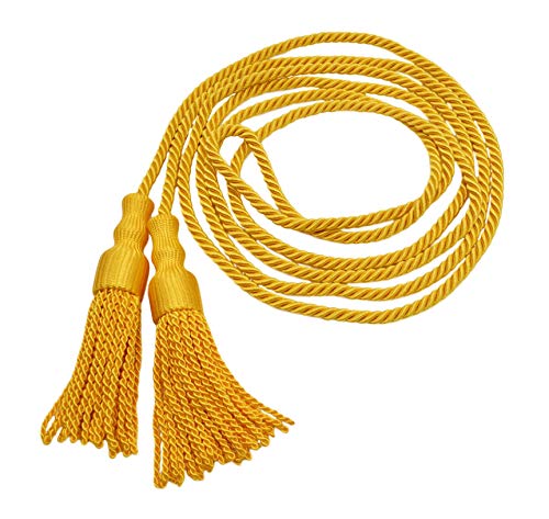 DÉCOPRO Tassels for Flag and Banner (Double Tassel)|9 Feet Spread (108 inch Cord Length)|5/16" Cord with 5" Tassel|Style# JCT Color: FG - Flag Gold