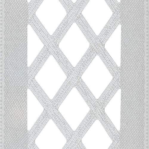 Offray, White Lattice Craft Ribbon, 1 1/2-Inch x 9-Feet, 1-1/2 Inch