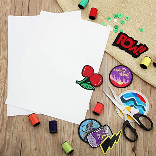 Double Sided Patch Adhesive Badge Washable Press on Double Sided Patch Fabric Glue Adhesive Adhesive Sheets Cut to Fit Freestyle Patch Adhesive Kit(10 Pieces)