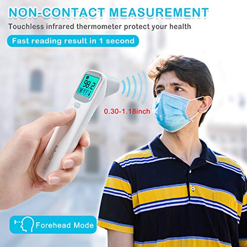 Elera Ear Thermometer for Kids, Baby Thermometer with Forehead and Ear Mode for Adults, Infant, Kids and Toddler, Touchless and 1 Second Reading with Fever Alarm and Mute Function
