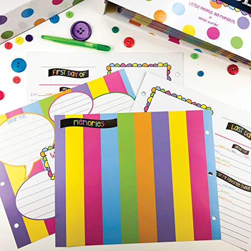 School Memory Scrapbook Refill Extra Pages Kits (Two Grades) for First & Last Day of School for Class Keeper® Memory Keepsake Book for Girls