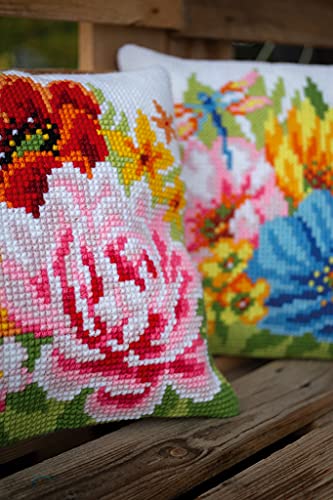 VERVACO (3PL) Needlepoint KIT FLW, Colourful Flowers