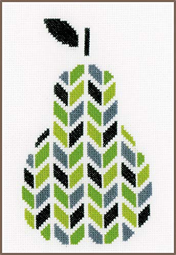 Vervaco Counted Cross Stitch Kit Pear 5.6" x 8.8"