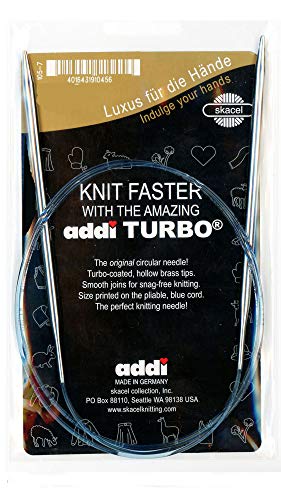 addi Knitting Needle Turbo Circular Skacel Blue Cord 16 inch (40cm) Size US 10 (6.0mm)