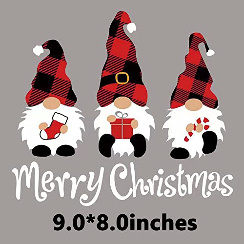 Christmas Iron on Patches, Christmas Iron on Transfers Christmas Buffalo Plaid Heat Transfer Stickers Iron on Clothing Patches for Jackets T-Shirt Jeans Pillow Backpacks Clothes Garments Decorations