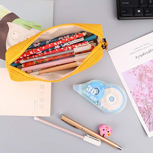 iSuperb Cotton Linen Pencil Case Student Stationery Pouch Bag Office Storage Organizer Coin Pouch Cosmetic Bag