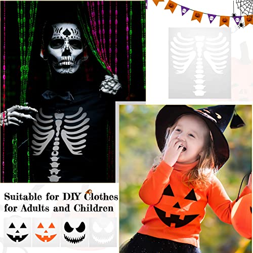 12 Sheets Christmas Iron on Transfer HTV Vinyl Heat Transfer Stickers Patches Appliques Decoration for Halloween Christmas DIY Costume Party(Horrible Style)