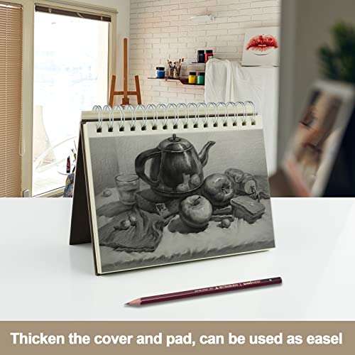 Sketch Book 9x12 - Sketchbook for Drawing - 100 Sheets (68 lb/100gsm),Drawing Pad with Sided Spiral Bound, Sketch Pads for Drawing for Adults for Beginners
