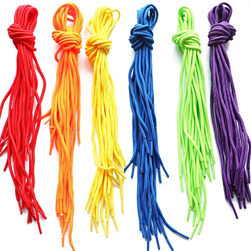 LGEGE 60 Pcs Colored Threading for Beading, Threading Lace Beading Cords Beading String(6 Colors)