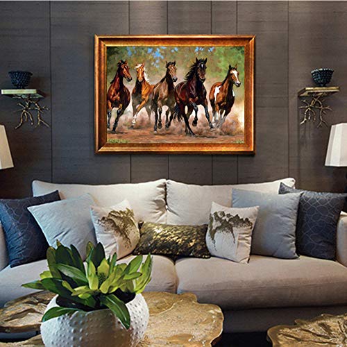 DIY 5D Diamond Painting Kits for Adults, Full Drill Embroidery Pictures Arts Crafts for Home Wall Decor Dislocated Wild Horse 15.7 × 11.8Inches