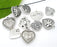 Worlds 10PC Antique Silver Alloy Mixed Valentine Heart Charm Pendants for DIY Bracelet Necklace Jewelry Craft Making