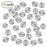 JIALEEY Spiral Bead Cages Pendants, 100 PCs 14x19mm Silver Plated Stone Holder Necklace Cage Pendants Findings for Jewelry Making and Crafting