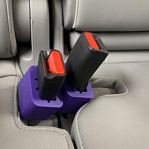 2-Pack Seat Belt Buckle Booster (BPA Free) - Raises Your Seat Belt for Easy Access - Stop Fishing for Buried Seat Belts - Makes Receptacle Stand Upright for No-Hassle Buckling (2)