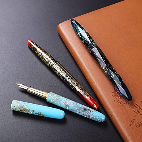 Tino Kino Resin Fountain Pen Molds Kit Epoxy Casting Molds Pen Silicone Molds with 3Pcs Fountain Pen Refills for DIY Pen,Teacher Student Gift