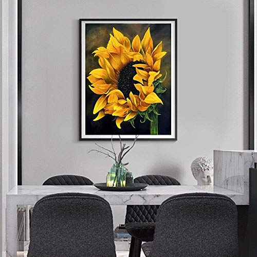 ACANDYL Paint by Number Sunflower DIY Painting Paint by Number Kit for Kids Adults DIY Canvas Painting by Numbers Acrylic Painting Arts Craft Decoration Paint by Number Sunflower 16x20