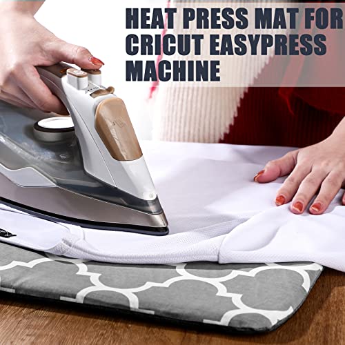 3 Pcs Heat Press Mat Compatible with Easypress / Easypress 2 Protective Resistant Mat Double Sides Applicable Ironing Insulation Mat for Heat Press Machines HTV Iron On Projects (Lantern Pattern)