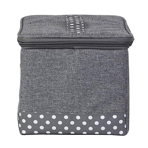 Everything Mary Collaspible Sewing Kit Organizer Box, Heather - Supplies Storage Basket for Supplies and Accessories - Organization for Thread, Needles, Notions & Scissors - Portable Craft Caddy